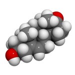 Dehydroepiandrosterone (DHEA, prasterone) molecule