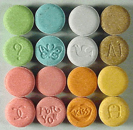 Shown: Ecstasy (MDMA) can severely deplete serotonin. Public Domain image from US Drug Enforcement Agency.