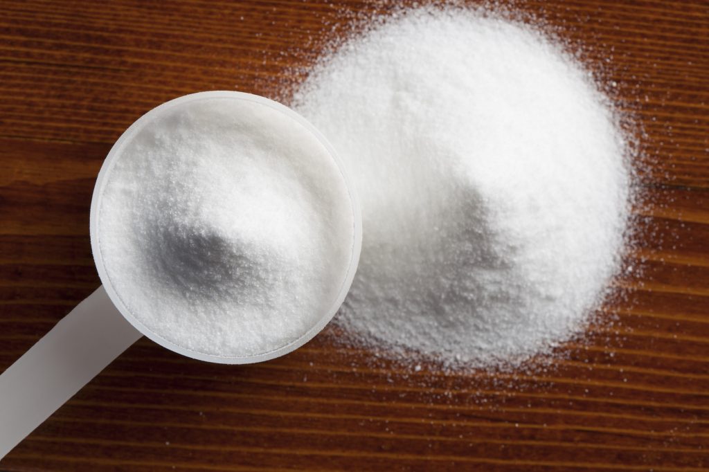 Creatine Monohydrate is more popular as a sports nutrient than a nootropic, and is typically presented in a scoopable powder, shown.
