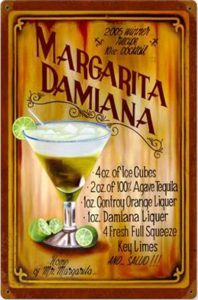 Tin ad for Margarita Damiana