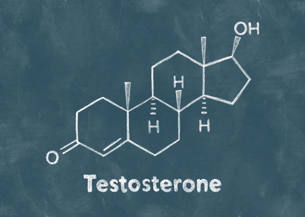 Testosterone formula chalk drawing