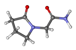 Chemical structure of Piracetam, the main racetam compound.