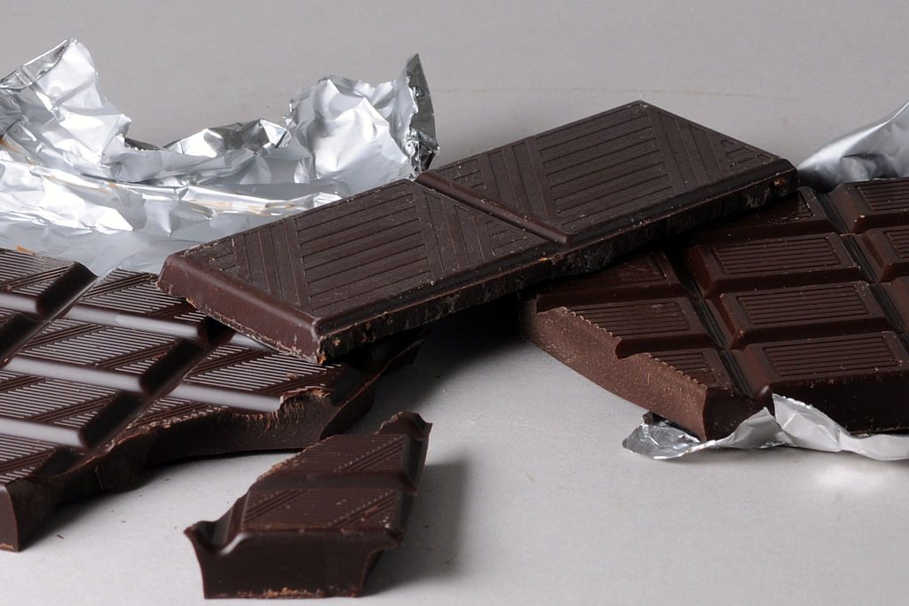 Chocolate is a good source of theobromine.