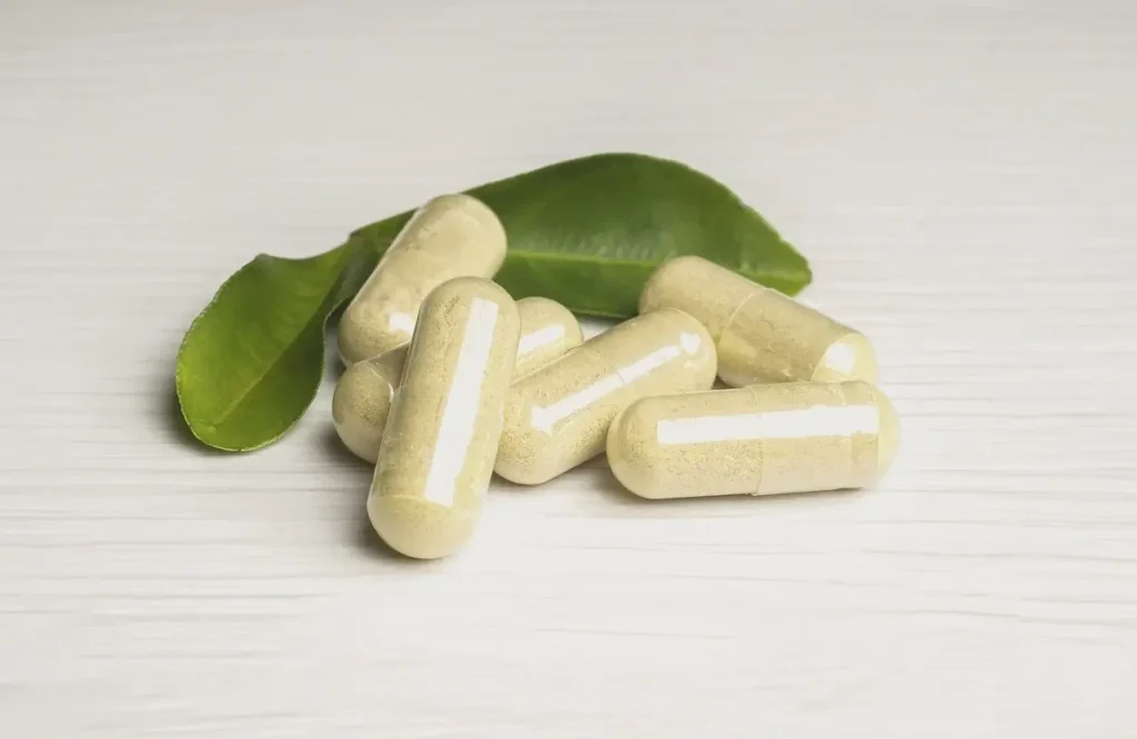 Joint Supplement Ingredients represented by herbal capsules.